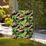 Tropical Hawaiian Parrot Pattern Print House Flag