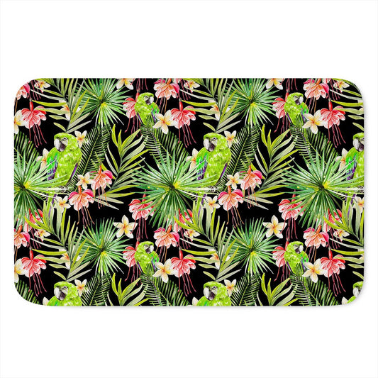 Tropical Hawaiian Parrot Pattern Print Indoor Door Mat