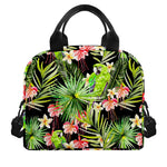 Tropical Hawaiian Parrot Pattern Print Insulated Lunch Bag