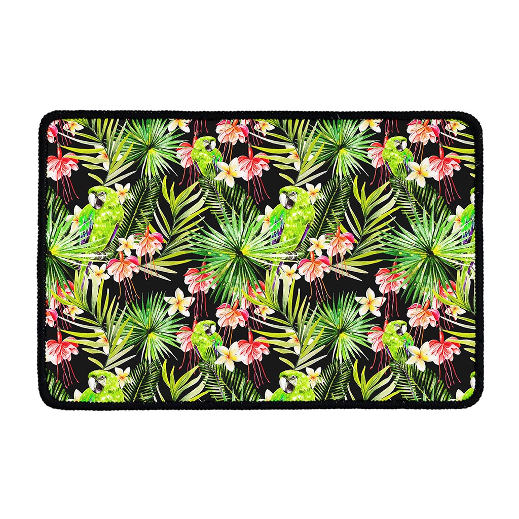 Tropical Hawaiian Parrot Pattern Print Kitchen Mat