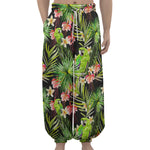 Tropical Hawaiian Parrot Pattern Print Lantern Pants