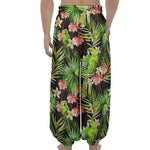 Tropical Hawaiian Parrot Pattern Print Lantern Pants