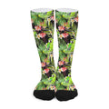 Tropical Hawaiian Parrot Pattern Print Long Socks
