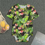 Tropical Hawaiian Parrot Pattern Print Men's Bodysuit