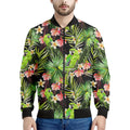 Tropical Hawaiian Parrot Pattern Print Men's Bomber Jacket