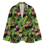 Tropical Hawaiian Parrot Pattern Print Men's Cotton Blazer