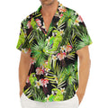 Tropical Hawaiian Parrot Pattern Print Men's Deep V-Neck Shirt