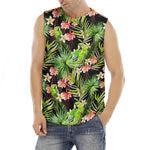 Tropical Hawaiian Parrot Pattern Print Men's Fitness Tank Top