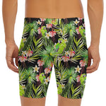 Tropical Hawaiian Parrot Pattern Print Men's Long Boxer Briefs