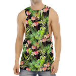 Tropical Hawaiian Parrot Pattern Print Men's Muscle Tank Top