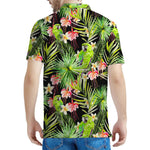 Tropical Hawaiian Parrot Pattern Print Men's Polo Shirt