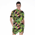 Tropical Hawaiian Parrot Pattern Print Men's Romper