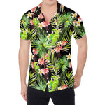 Tropical Hawaiian Parrot Pattern Print Men's Shirt