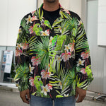Tropical Hawaiian Parrot Pattern Print Men's Shirt Jacket