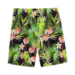 Tropical Hawaiian Parrot Pattern Print Men's Sports Shorts