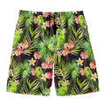 Tropical Hawaiian Parrot Pattern Print Men's Swim Trunks
