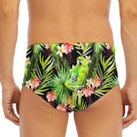 Tropical Hawaiian Parrot Pattern Print Men's Triangle Swim Briefs