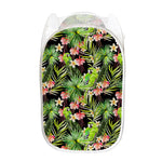 Tropical Hawaiian Parrot Pattern Print Mesh Laundry Hamper