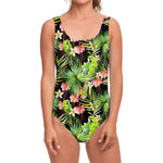 Tropical Hawaiian Parrot Pattern Print One Piece Swimsuit