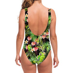 Tropical Hawaiian Parrot Pattern Print One Piece Swimsuit