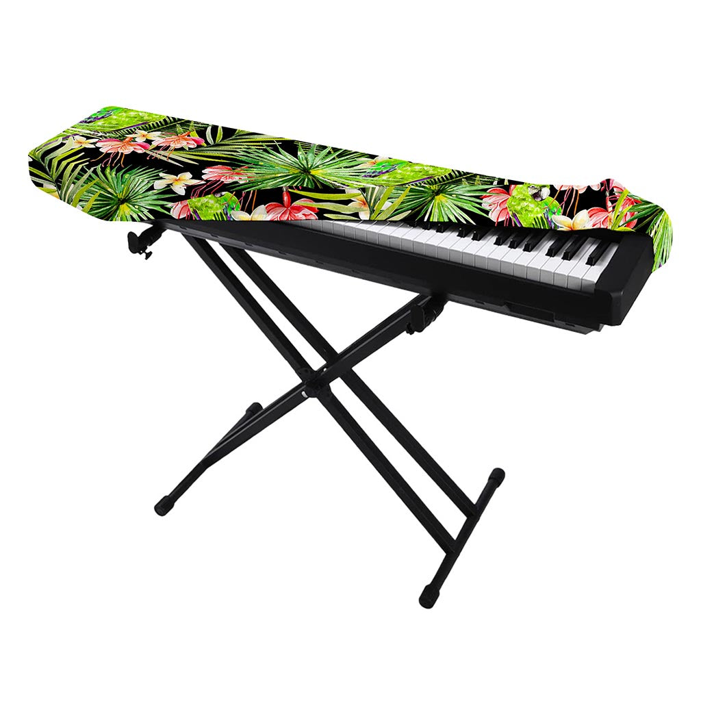 Tropical Hawaiian Parrot Pattern Print Piano Keyboard Cover