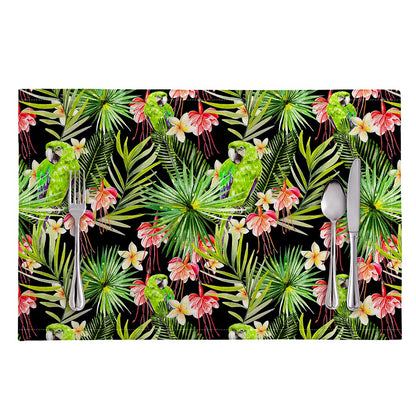 Tropical Hawaiian Parrot Pattern Print Placemat
