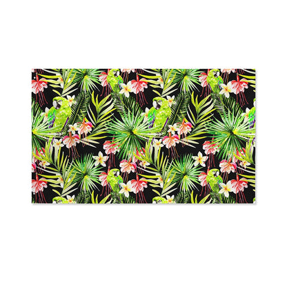 Tropical Hawaiian Parrot Pattern Print Polyester Flag