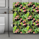 Tropical Hawaiian Parrot Pattern Print Polyester Shower Curtain