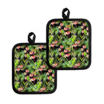Tropical Hawaiian Parrot Pattern Print Pot Holders