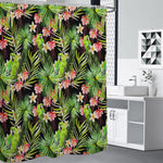 Tropical Hawaiian Parrot Pattern Print Premium Shower Curtain