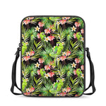Tropical Hawaiian Parrot Pattern Print Rectangular Crossbody Bag