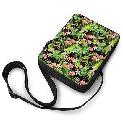 Tropical Hawaiian Parrot Pattern Print Rectangular Crossbody Bag