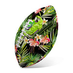 Tropical Hawaiian Parrot Pattern Print Rugby Ball
