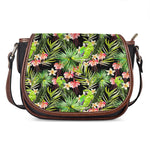 Tropical Hawaiian Parrot Pattern Print Saddle Bag