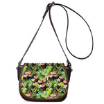 Tropical Hawaiian Parrot Pattern Print Saddle Bag