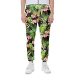 Tropical Hawaiian Parrot Pattern Print Scuba Joggers