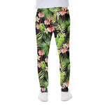 Tropical Hawaiian Parrot Pattern Print Scuba Joggers