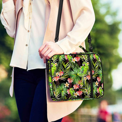 Tropical Hawaiian Parrot Pattern Print Shoulder Strap Bible Bag