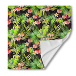 Tropical Hawaiian Parrot Pattern Print Silk Bandana
