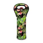Tropical Hawaiian Parrot Pattern Print Single Neoprene Wine Tote