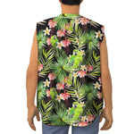 Tropical Hawaiian Parrot Pattern Print Sleeveless Baseball Jersey