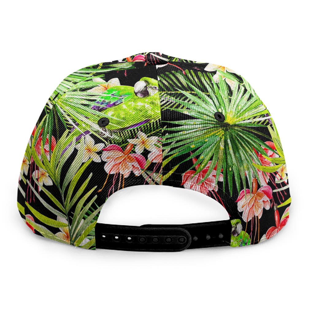 Tropical Hawaiian Parrot Pattern Print Snapback Cap