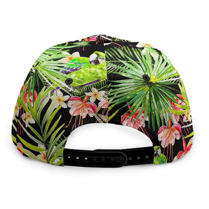 Tropical Hawaiian Parrot Pattern Print Snapback Cap