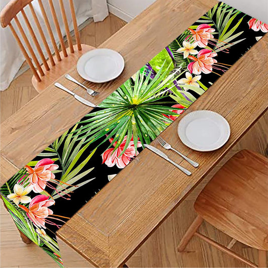 Tropical Hawaiian Parrot Pattern Print Table Runner