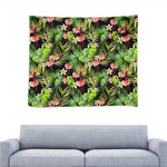 Tropical Hawaiian Parrot Pattern Print Tapestry