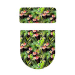 Tropical Hawaiian Parrot Pattern Print Toilet Lid And Tank Cover Set
