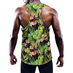 Tropical Hawaiian Parrot Pattern Print Training Tank Top