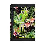 Tropical Hawaiian Parrot Pattern Print Trifold Wallet