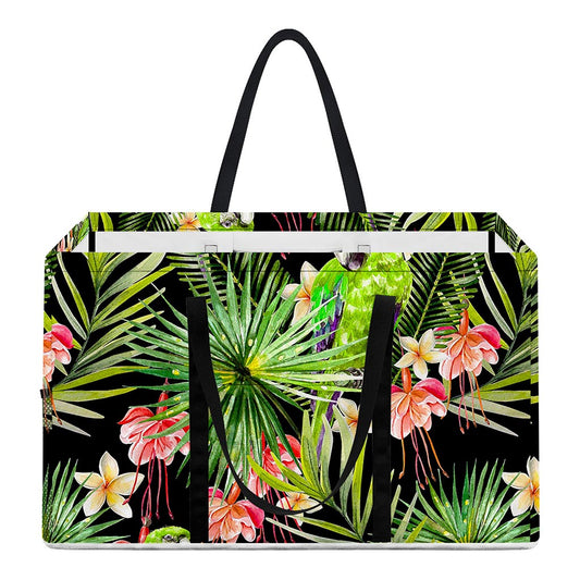 Tropical Hawaiian Parrot Pattern Print Utility Tote Bag