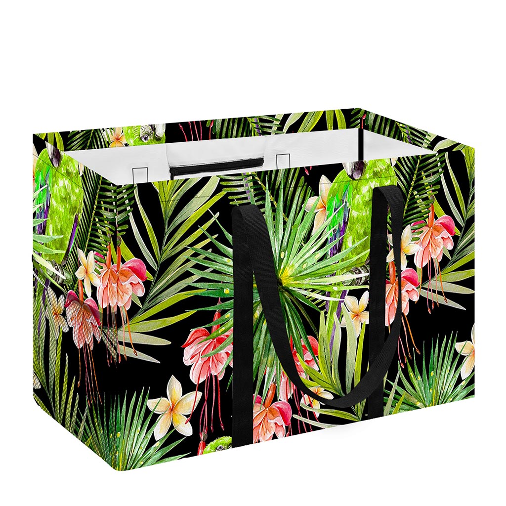 Tropical Hawaiian Parrot Pattern Print Utility Tote Bag